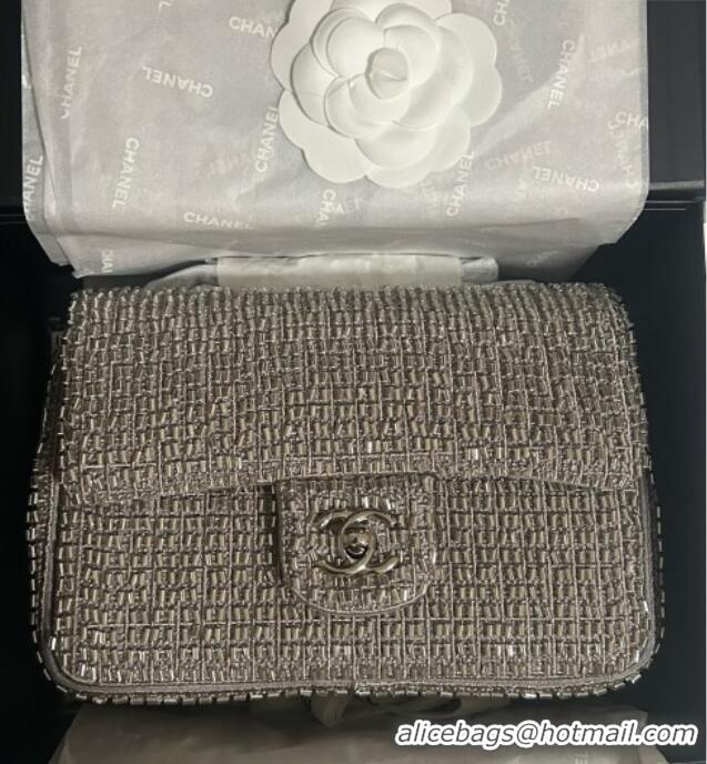 Super Quality Discount Chanel Knit/Beads Evening Bag AS4298 Silver 2026