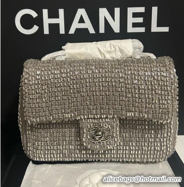 Super Quality Discount Chanel Knit/Beads Evening Bag AS4298 Silver 2026