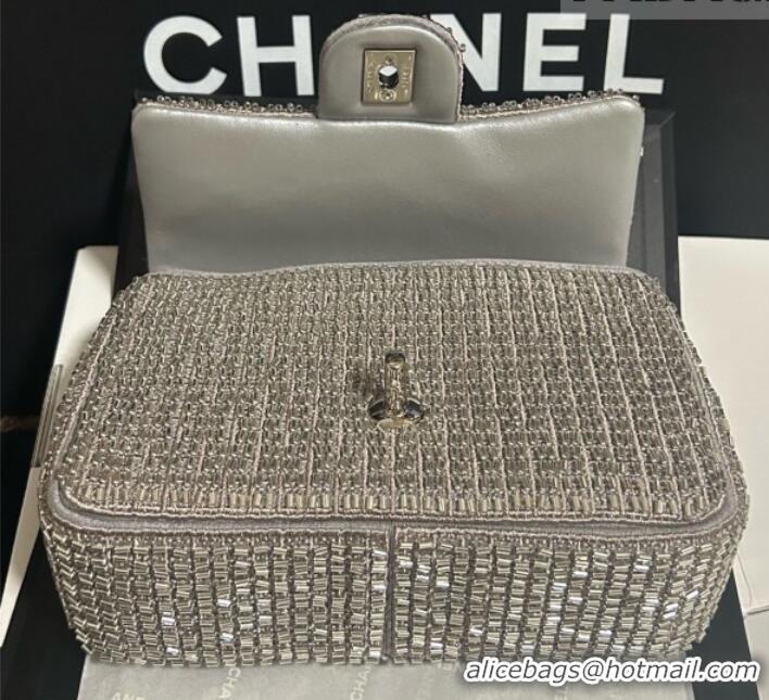 Super Quality Discount Chanel Knit/Beads Evening Bag AS4298 Silver 2026