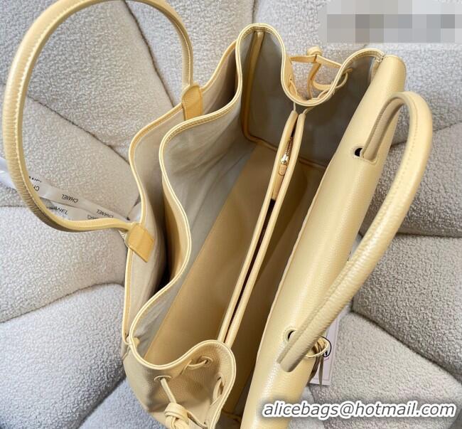 Luxury Discount Chanel Grained Calfskin Large Shopping Bag AS6289 Yellow 2026