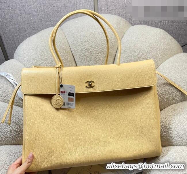 Luxury Discount Chanel Grained Calfskin Large Shopping Bag AS6289 Yellow 2026
