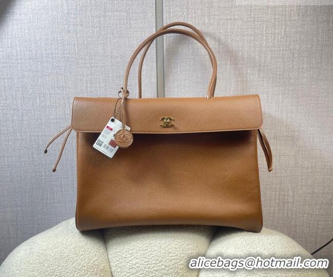 Grade Quality Chanel Grained Calfskin Large Shopping Bag AS6289 Brown 2026