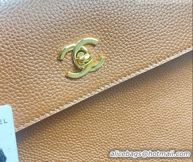 Grade Quality Chanel Grained Calfskin Large Shopping Bag AS6289 Brown 2026