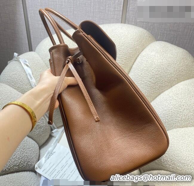 Grade Quality Chanel Grained Calfskin Large Shopping Bag AS6289 Brown 2026