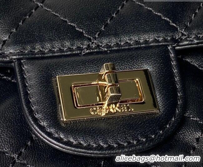 Best Price Chanel Lambskin Leather 2.55 Flap Handbag A37586 Black 2026
