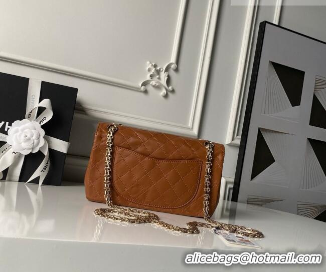 New Design Chanel Lambskin Leather 2.55 Flap Handbag A37586 Brown 2026