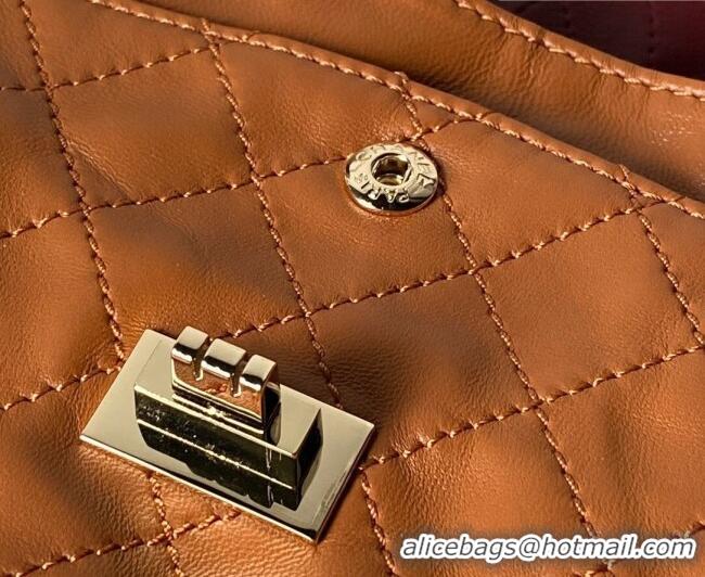 New Design Chanel Lambskin Leather 2.55 Flap Handbag A37586 Brown 2026