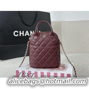 Fashion Discount Chanel Grained Calfskin Clutch with Chain AP4742 Burgundy 2026