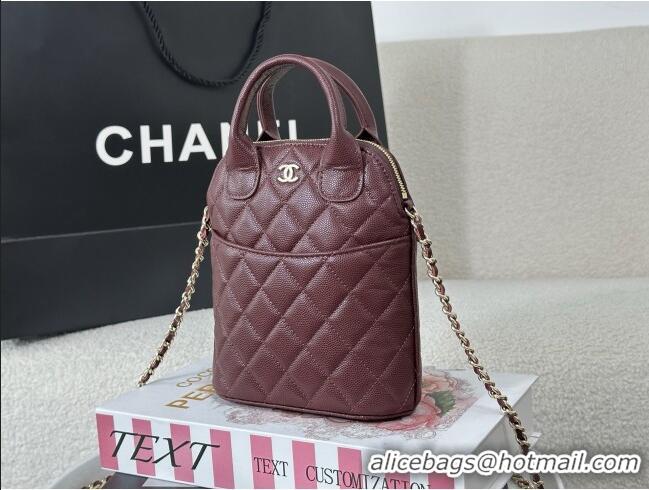 Fashion Discount Chanel Grained Calfskin Clutch with Chain AP4742 Burgundy 2026