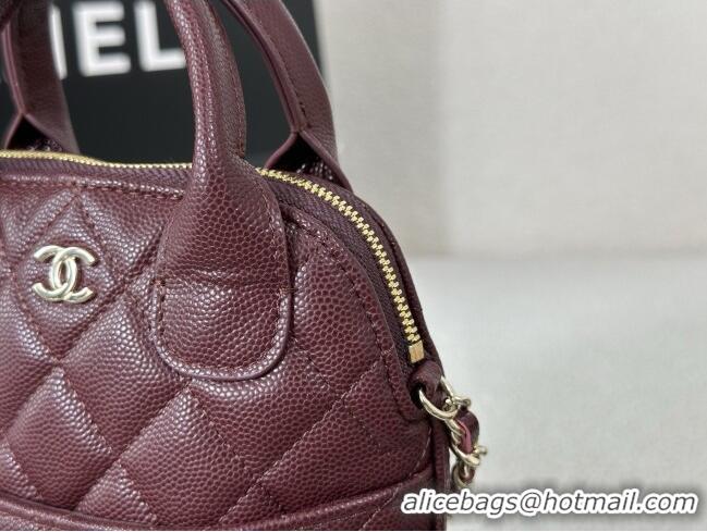 Fashion Discount Chanel Grained Calfskin Clutch with Chain AP4742 Burgundy 2026