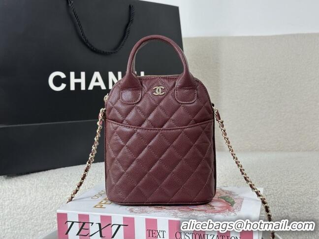 Fashion Discount Chanel Grained Calfskin Clutch with Chain AP4742 Burgundy 2026
