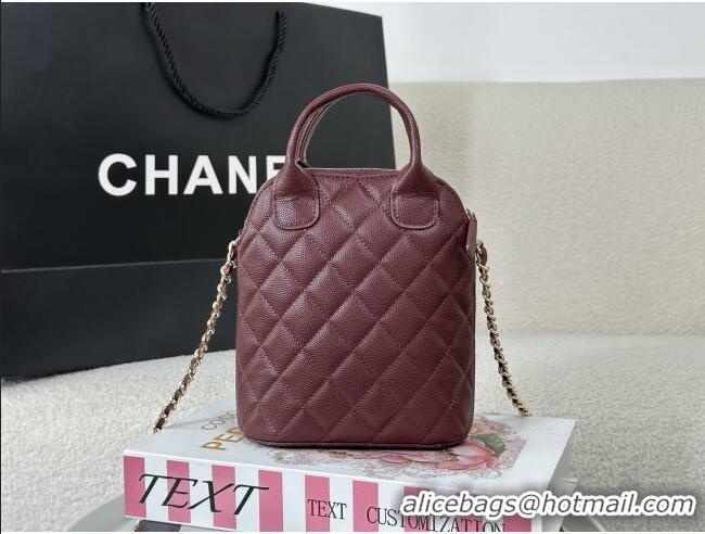 Fashion Discount Chanel Grained Calfskin Clutch with Chain AP4742 Burgundy 2026