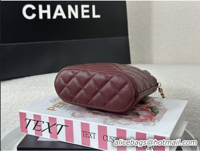 Fashion Discount Chanel Grained Calfskin Clutch with Chain AP4742 Burgundy 2026