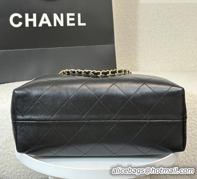 Best Grade Chanel Suede/Lambskin Small Shopping Bag AS5634 Black/Brown 2026