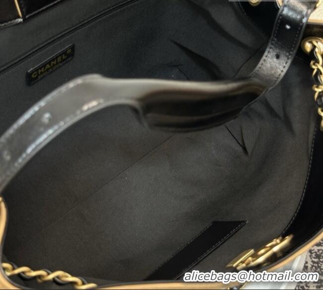 Best Grade Chanel Suede/Lambskin Small Shopping Bag AS5634 Black/Brown 2026