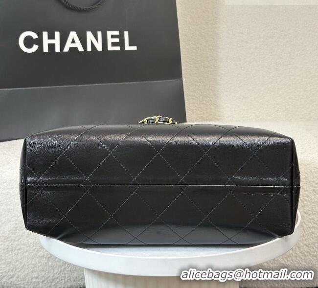 New Release Creation Chanel Suede/Lambskin Small Shopping Bag AS5634 Black/Grey 2026