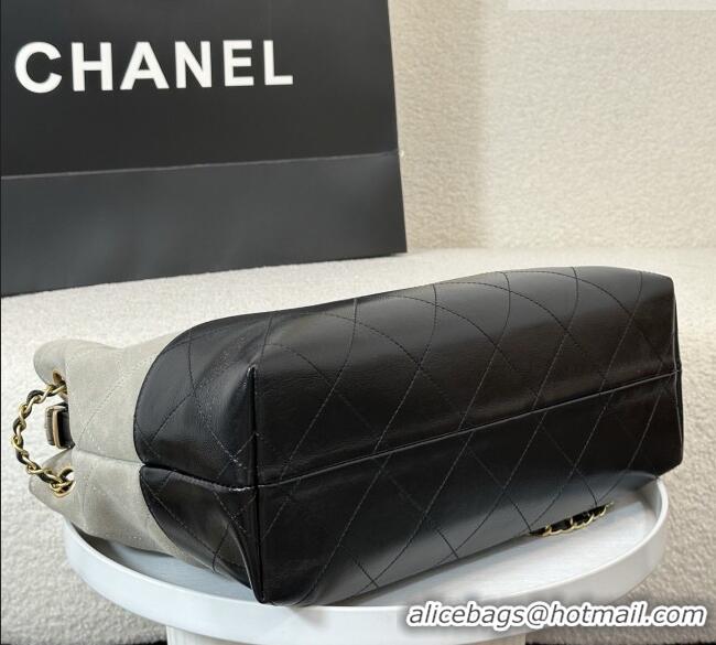 New Release Creation Chanel Suede/Lambskin Small Shopping Bag AS5634 Black/Grey 2026