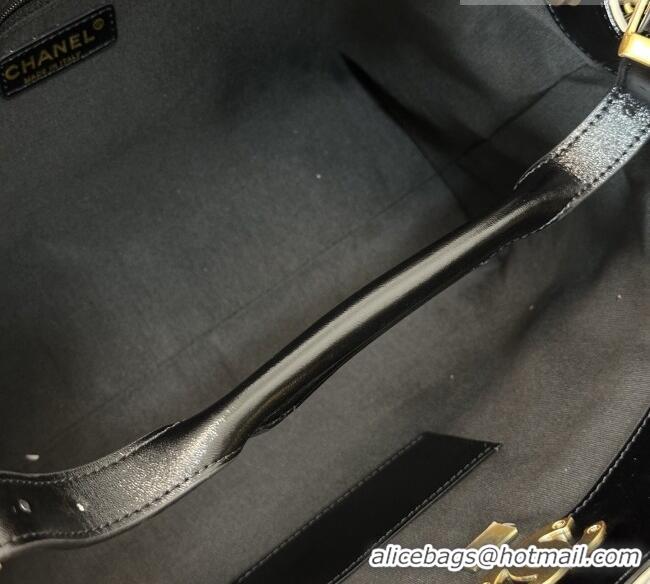 New Release Creation Chanel Suede/Lambskin Small Shopping Bag AS5634 Black/Grey 2026