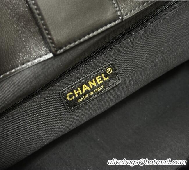 Buy Discount Chanel Suede & Lambskin Small Shopping Bag AS5634 Black/Gold 2026