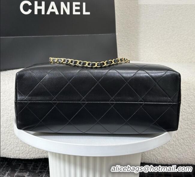Buy Discount Chanel Suede & Lambskin Small Shopping Bag AS5634 Black/Gold 2026
