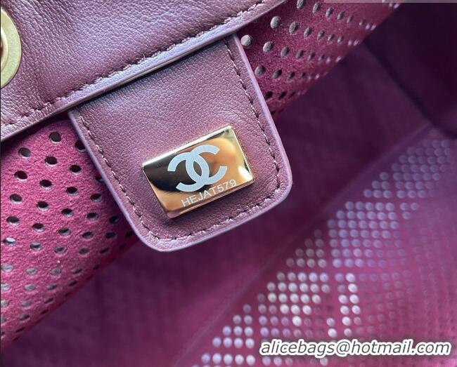 Market Sells Chanel 25 Small Handbag in Hollowed-out Calfskin AS5293 Burgundy 2026