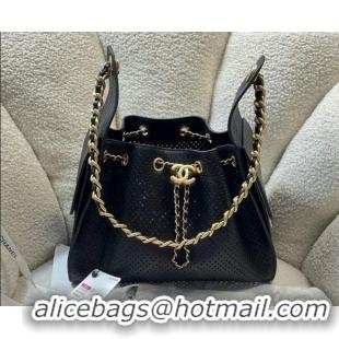 Famous Brand Chanel 25 Small Handbag in Hollowed-out Calfskin AS5293 Black 2026