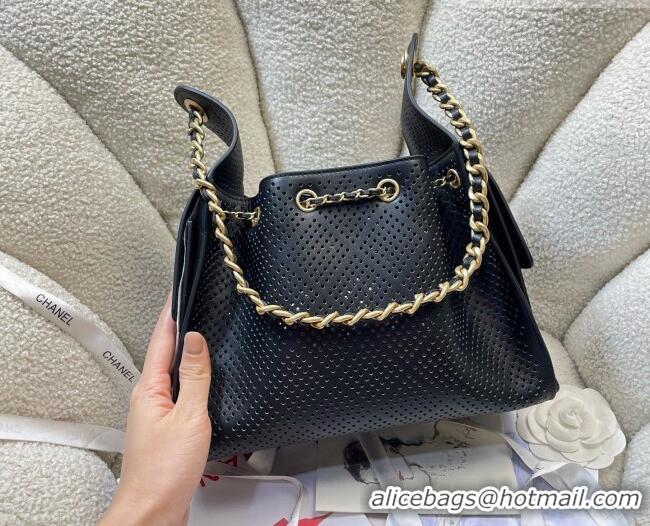 Famous Brand Chanel 25 Small Handbag in Hollowed-out Calfskin AS5293 Black 2026