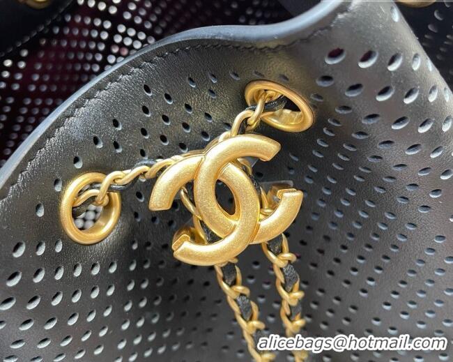 Famous Brand Chanel 25 Small Handbag in Hollowed-out Calfskin AS5293 Black 2026
