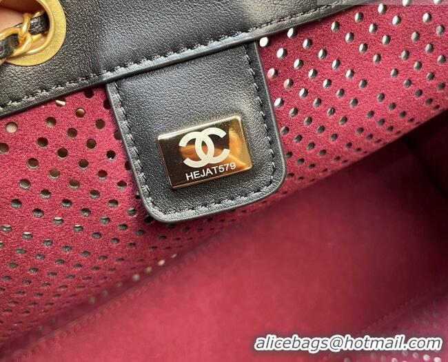 Famous Brand Chanel 25 Small Handbag in Hollowed-out Calfskin AS5293 Black 2026
