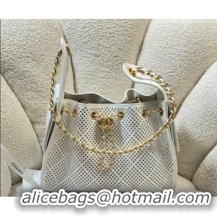 Classic Specials Chanel 25 Small Handbag in Hollowed-out Calfskin AS5293 White 2026