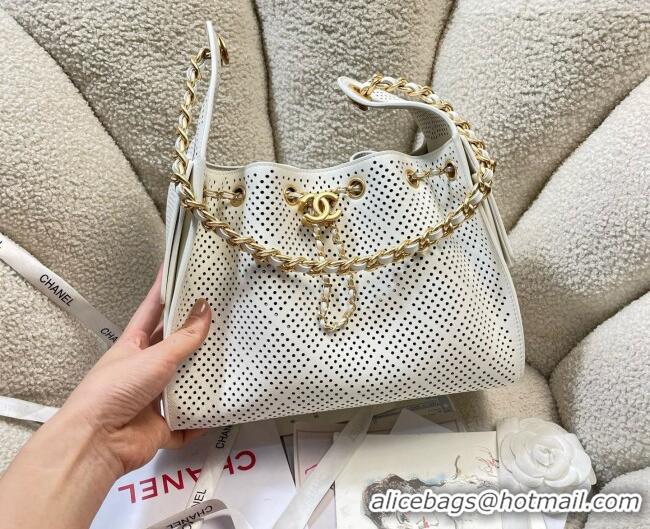 Classic Specials Chanel 25 Small Handbag in Hollowed-out Calfskin AS5293 White 2026