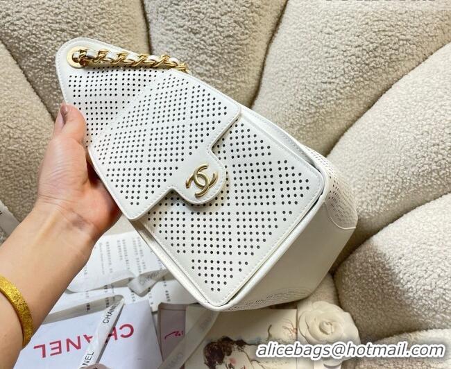 Classic Specials Chanel 25 Small Handbag in Hollowed-out Calfskin AS5293 White 2026