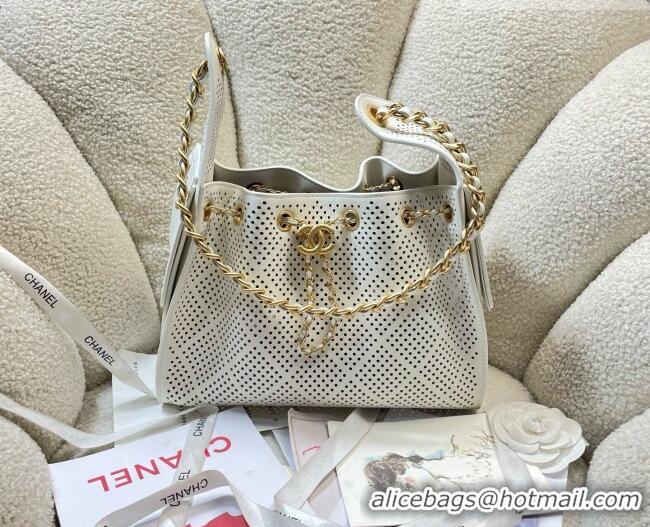 Classic Specials Chanel 25 Small Handbag in Hollowed-out Calfskin AS5293 White 2026