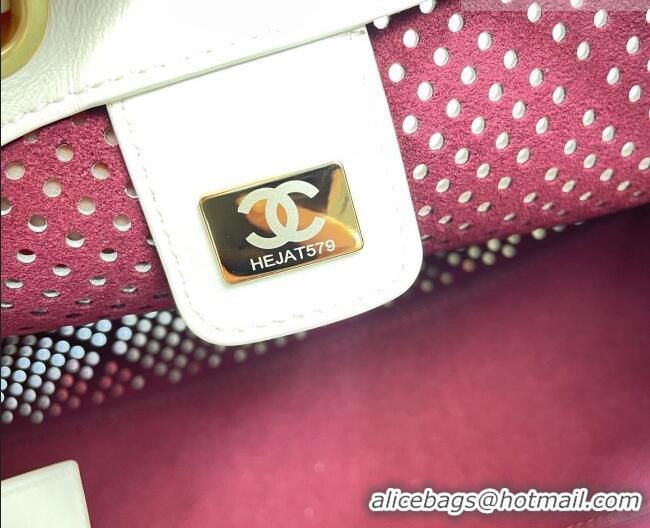 Classic Specials Chanel 25 Small Handbag in Hollowed-out Calfskin AS5293 White 2026