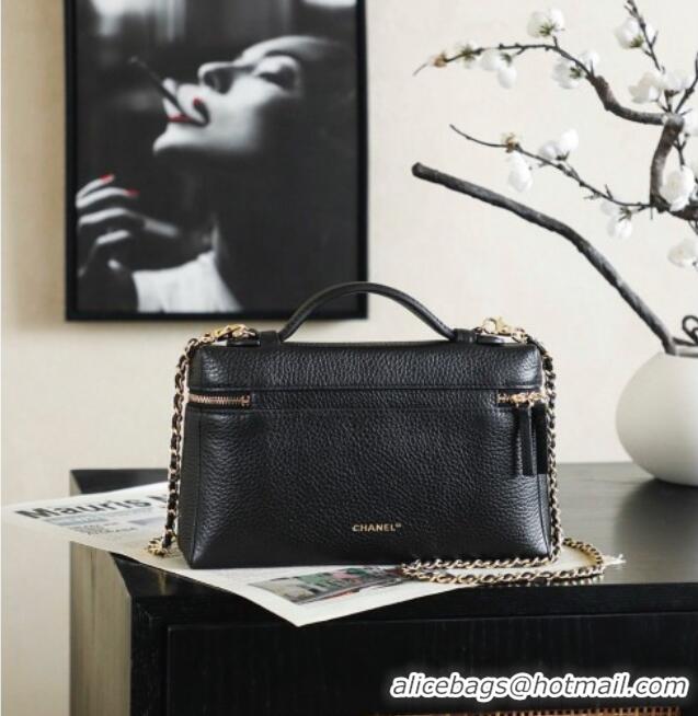 Original Cheap Chanel Large Vanity With Chain And Grained Calfskin AP5347 Black 2026