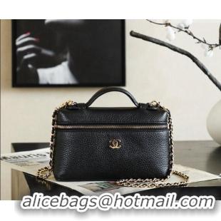 Well Crafted Discount Chanel Small Vanity with chain, Grained Calfskin AP5346 Black 2026