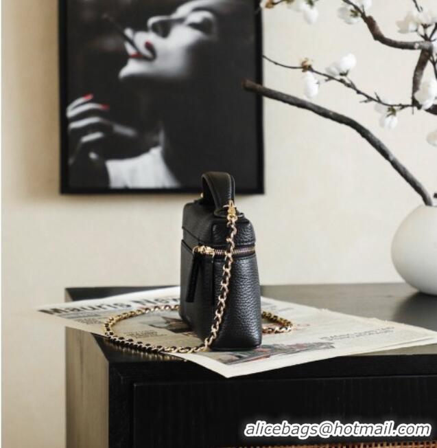 Well Crafted Discount Chanel Small Vanity with chain, Grained Calfskin AP5346 Black 2026