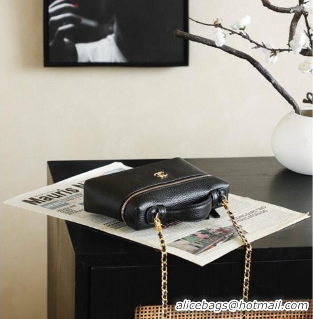 Well Crafted Discount Chanel Small Vanity with chain, Grained Calfskin AP5346 Black 2026