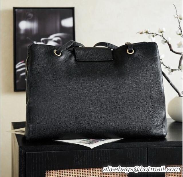 Top Design Chanel Large Tote Bag in Grained Calfskin AS6245 Black 2026