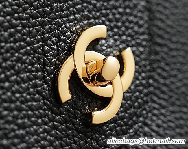 Top Design Chanel Large Tote Bag in Grained Calfskin AS6245 Black 2026