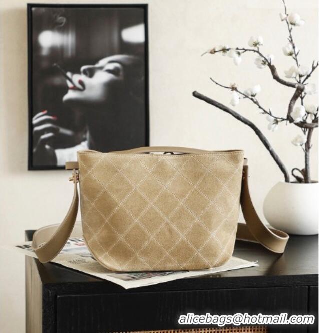 Buy Fashionable Chanel Suede Hobo Bag 6268 Light Brown 2026