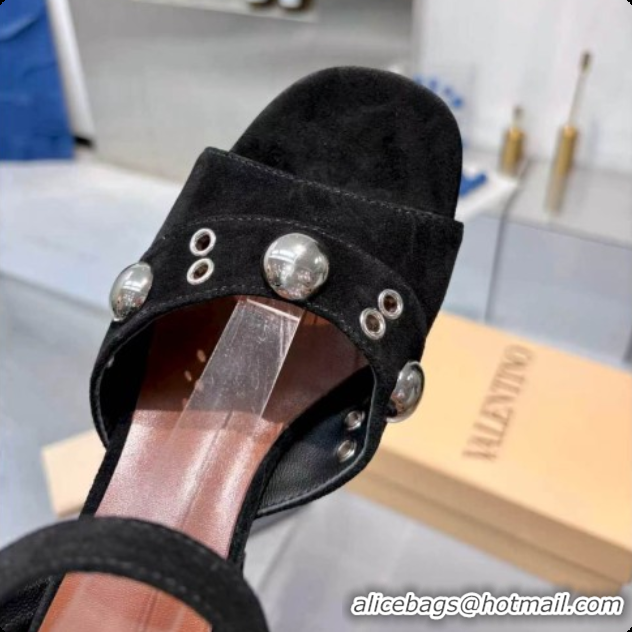 Low Cost Valentino Nellcôte Platform Sandal In Split Leather 90MM Black 6081474 2026