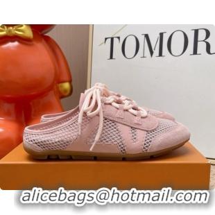 Buy Luxury Louis Vuitton LV Sneakerina Open Back in Mesh & Suede Pink 6072869 2026