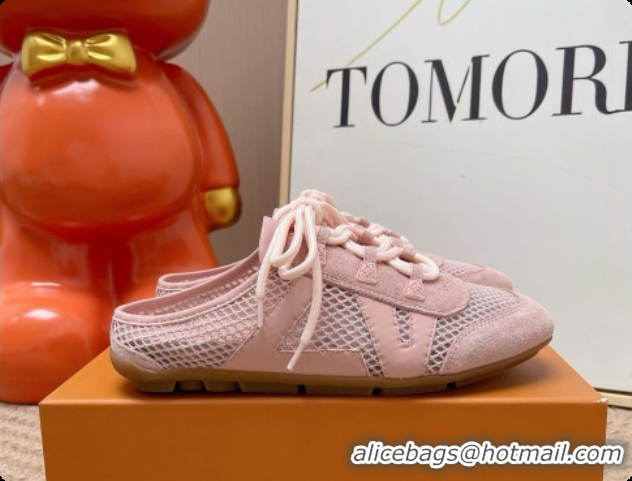 Buy Luxury Louis Vuitton LV Sneakerina Open Back in Mesh & Suede Pink 6072869 2026