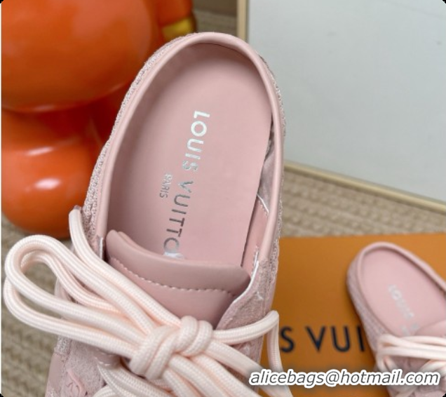 Buy Luxury Louis Vuitton LV Sneakerina Open Back in Mesh & Suede Pink 6072869 2026