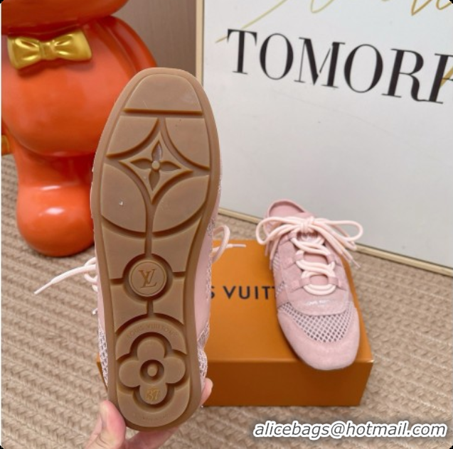 Buy Luxury Louis Vuitton LV Sneakerina Open Back in Mesh & Suede Pink 6072869 2026