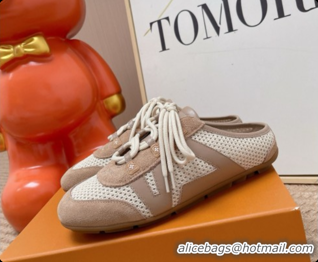 Good Quality Louis Vuitton LV Sneakerina Open Back in Mesh & Suede Grey 6072871 2026