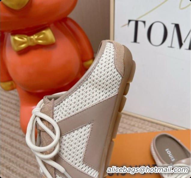 Good Quality Louis Vuitton LV Sneakerina Open Back in Mesh & Suede Grey 6072871 2026
