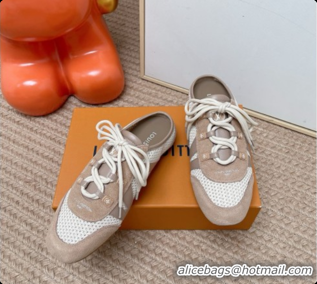 Good Quality Louis Vuitton LV Sneakerina Open Back in Mesh & Suede Grey 6072871 2026