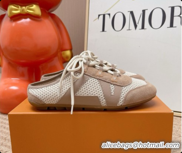 Good Quality Louis Vuitton LV Sneakerina Open Back in Mesh & Suede Grey 6072871 2026